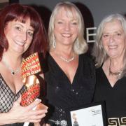 From left: Sheila Wilson, Mary Groves from Sugar & Spice Lingerie, Pamela Scott, Managing Editor, Stars Underlines.