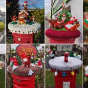 Island Christmas postbox toppers