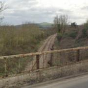 The site of the railway track at Brading