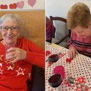 Joy and Brenda enjoying Valentine's Day at Old Charlton House in Cowes