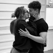 Ashleigh Mackness and Shane Jamie Green in rehearsals