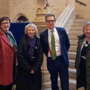 From left, Debbie de Spon, WASPI communications director, Shelagh Simmons, Solent and Isle of Wight WASPI coordinator, MP Bob Seely, and Jane Cowley, Northumberland WASPI coordinator.