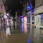 Flooded Cowes High Street