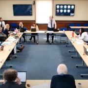 A screengrab from the IW Council's YouTube channel showing the meeting