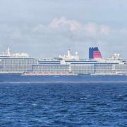 Luxury cruise ship Queen Anne sails past the Island PHOTOS