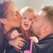 Toddler Teddy Ward gets all the love in the world from doting parents Jess and Dan.