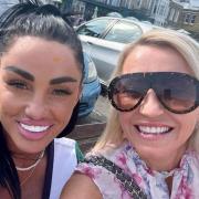 Celebrity, Katie Price, having a selfie with Karyn Carson, of The Price is Wight
