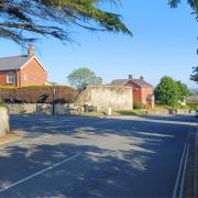 Whitwell village, at the point where it will turn one way