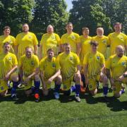 Isle of Wight MAN v FAT football club at the play-off final in Basingstoke