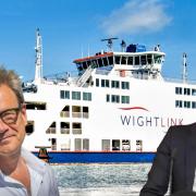 Bob Seely and Rishi Sunak, Wightlink ferry.