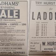 Adverts in the IW County Press in 1963
