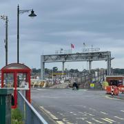 The linkspan at Red Funnel's East Cowes ferry port