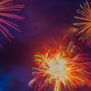 Fireworks over Waverley Park Holiday Centre.
