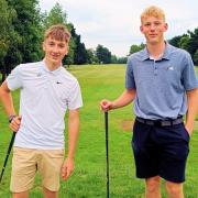 Conran Myles and James Leek on the 37th hole of their 100 hole challenge