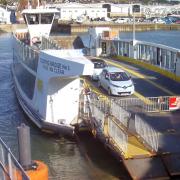 The Cowes floating bridge in action this evening