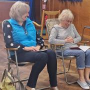 Chrissie Blow and Denise Farrow in rehearsal for Dancers.