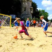 Downside v West Wight boys' U8s in action at Appley.