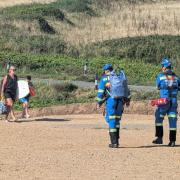 Coastguard rescue team volunteers in full gear.