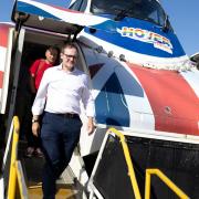 Tom Tugendhat arriving via Hovercraft.