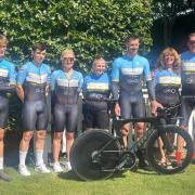 Isle of Wight riders Kev Chant, Nick Earley, Jerry Cooper, Charis Jones, Ewan Cook, Julie Cooper and Kirsty Cook.