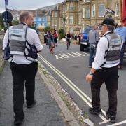 Civil Enforcement Officers on Dudley Road during Ventnor Carnival