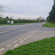 The A3056 Newport Road at Hale Common