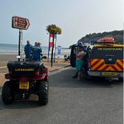 Coastguard at Shanklin Beach rescue