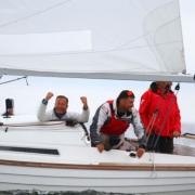 Isobella wins the Gold Cup 2024. From left, Ed Donald, Cameron Tweedle and John Wulff.