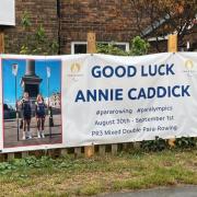 Good luck Annie! Banners of support put up in Bembridge