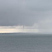 A waterspout spotted off East Cowes Esplanade.