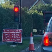 Traffic lights on York Avenue in East Cowes