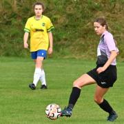 Wight Eagles' Abi Joyce, who netted against Pace Women.