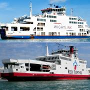 Wightlink and Red Funnel ferries with Cllr Phil Jordan