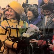 Princess Diana during a walkabout on The Esplanade, Cowes, in 1988