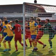 Newport in action against Verwood in the FA Vase