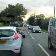 Traffic on Fairlee Road, Newport.