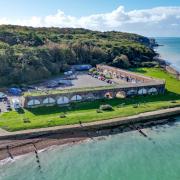 Fort Victoria Country Park in Yarmouth from above