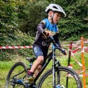 Finley Manser-Grundy competing in the third round of the Wessex CX League