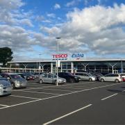 Tesco Extra car park in Ryde