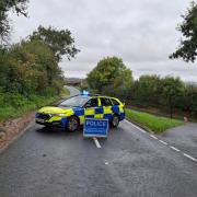 Police have closed part of the Middle Road