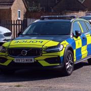 Police car on Jellicoe Road in August