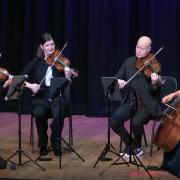 The Carducci String Quartet arrived to play at Freshwater Memorial Hall