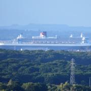 Queen Mary 2 taken from the Isle of Wight