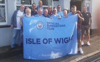 Members of the Isle of Wight branch of the Manchester City Supporters' Club.