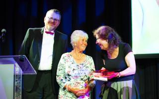 Pam Wedgwood journeyed from the Isle of Wight to London to receive a Lifetime Achievement Award.