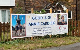 Good luck Annie! Banners of support put up in Bembridge