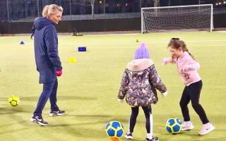 Women and girls, as young as five, are being encouraged to play football at two new centres on the Island.