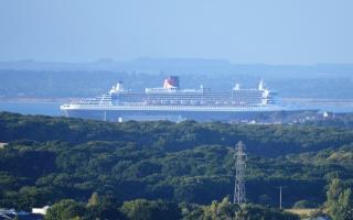 Queen Mary 2 taken from the Isle of Wight