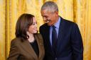 Barack Obama with Kamala Harris (Carolyn Kaster/AP)