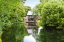 View across the lake to Haddon Lake House